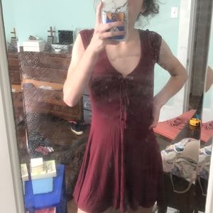 American Eagle maroon dress